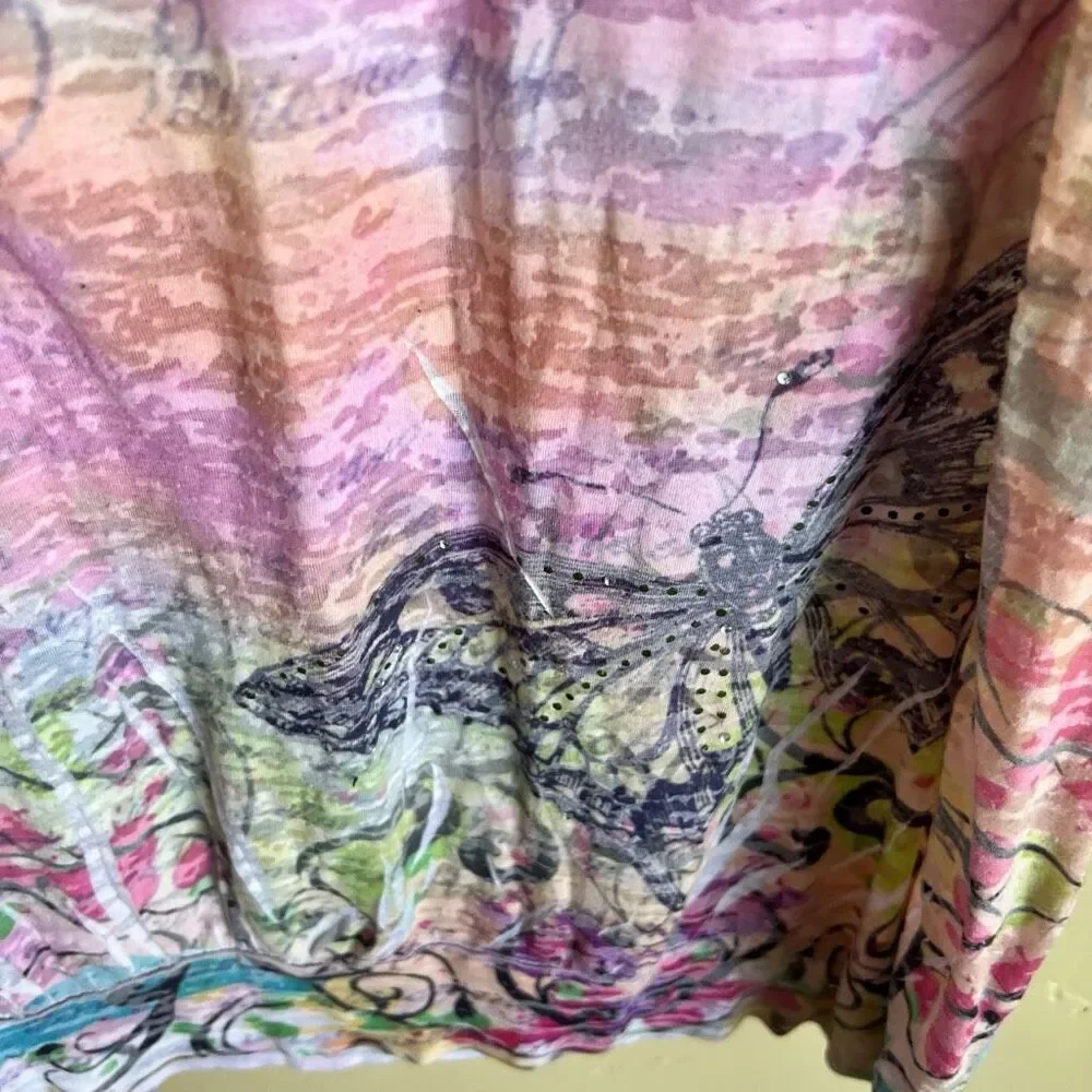 Baby Phat Womens Multicolor Butterfly Fairy Dress Size XL Cottagecore - Picture 3 of 5